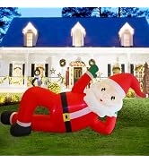 Juegoal Christmas Inflatables Outdoor Decorations, 12FT Long Inflatable Xmas Santa Claus, Lighted...
