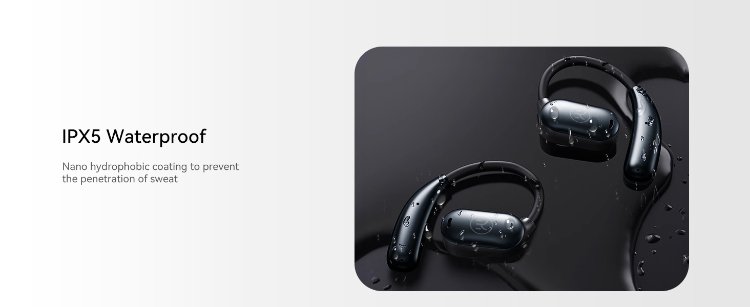 Waterproof open ear headphones