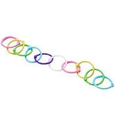 30Pcs Random Candy Color Loose Leaf Binder Rings,Office Book Rings Plastic Binder Key Book for Sc...