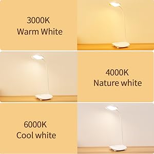 rechargeable led desk table lamp reading light battery powered