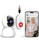 CallToU WiFi Elderly Monitor Camera with SOS Button | Remote app alerts, SOS button, live view, t...