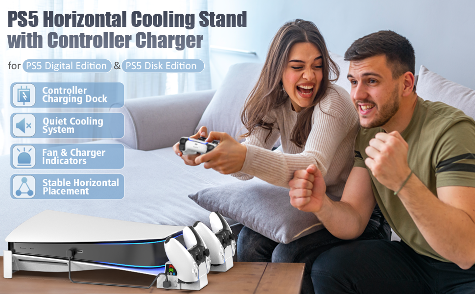 ps5 cooling station horizontal