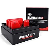 NEWISHTOOL Magnet PPF Squeegee Kit 5 in 1 Red PPF Squeegee Set w/Gift Box, Anti-Scratch Rubber Sq...