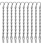 YINGFENG 10 Pack 9.5 Inch Black Hanging Chains, Garden Plant Hangers, for Hanging Bird Feeders, B...