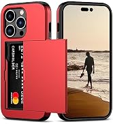Nvollnoe for iPhone 14 Pro Case with Card Holder Heavy Duty Protective Dual Layer Shockproof Hidd...