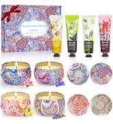 Gift Baskets for Women - Unique Candles Hand Lotion Cream Gifts Set, Christmas Gifts for Women, R...