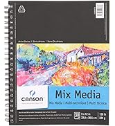 Canson Artist Series Mix Media Pad, 9” x 12”, Side Wire Bound, 30 Sheets (400059774)