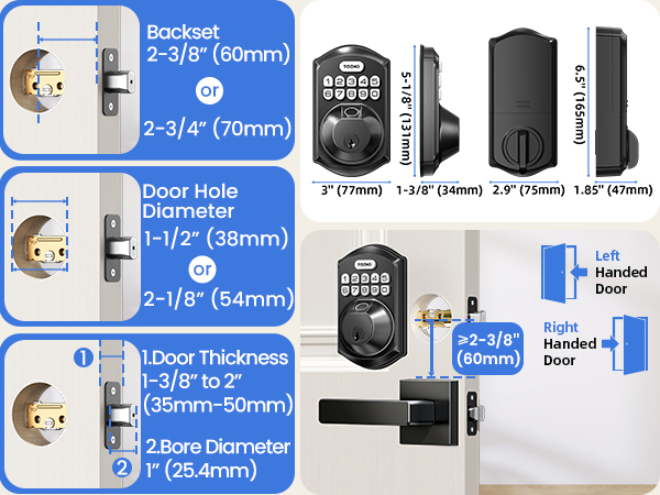 Suitable for front doors, side doors, basements, and storage rooms