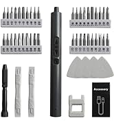 Imdinnogo 3D Printer Must Haves Tool 50-in-1 Precision Mini Electric Fine-Tunable Torque Screwdri...