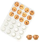 CAKETIME Silicone Mini Muffin Pan, 24 Cups Nonstick Mini Cupcake Pan for Baking Mini Muffin, Mini...