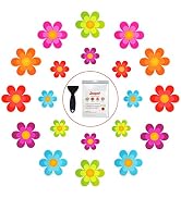 Secopad Original Non Slip Bathtub Stickers, 20 PCS Shower Floor Non Slip Stickers Bright Flowers ...