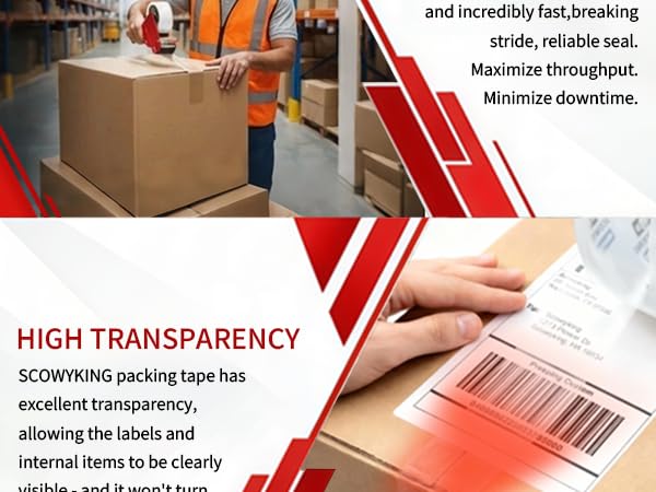 2 inch clear packing tape refills heavy duty for moving box shipping bulk