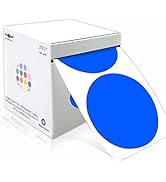 PARLAIM 3 Inch Round Permanent Adhesive Color Cod Dot Stickers,500 per Dispenser Box Roll dots La...
