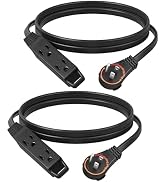 DEWENWILS 6FT 360° Rotating Flat Plug Extension Cord/Wire, 16AWG Multi 3 Outlet Extension Cord, 3...