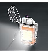 RSBYE Waterproof Lighter,Windproof Lighter,Electric Lighter Rechargeable,Camping Lighters,Dual Ar...