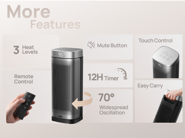 space heater with remote
