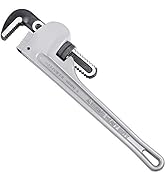 MAXPOWER 14-Inch Pipe Wrench, 40% Lighter Aluminum Plumbing Wrench, Heavy Duty Straight Pipe Wren...