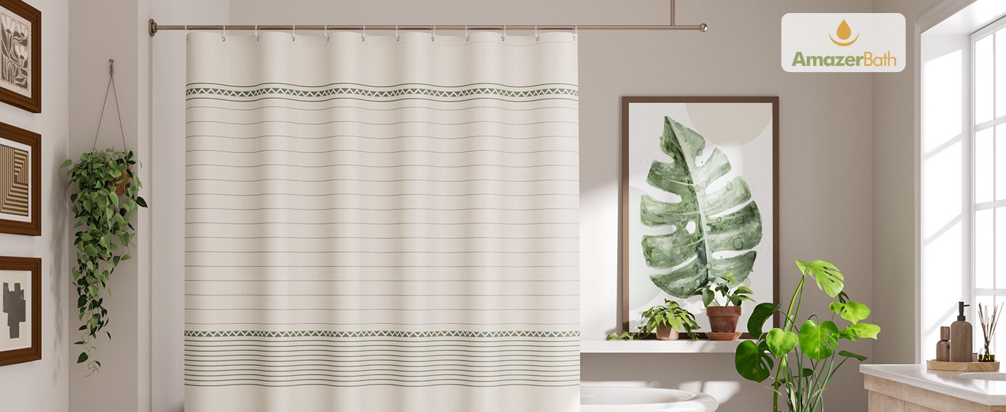 AmazerBath Boho Shower Curtain