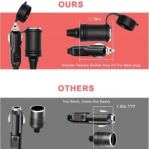 12V Cigarette Lighter Extension Cord 3FT