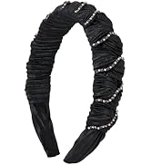 She's Sparkling Crystal Pleated Headband, Elegant senior sense Fashion Hair Accessory for Women