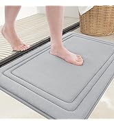 Grandaily Memory Foam Bath Mat Rug 24x16, Ultra Soft, Non-Slip and Absorbent Bathroom Rugs, Machi...