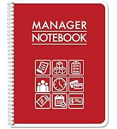 BookFactory Manager Notebook/Manager’s Log Book/Planner/Management Logbook - Wire-O, 100 Pages, 8...