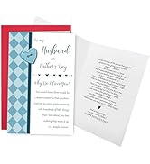 Ogeby Romantic Husband Father's Day Card, Poem Fathers Day Card for Husband from Wife, Why Do I L...
