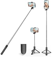 Selfie Stick Tripod, 3 in 1 Extendable & Portable iPhone Tripod Selfie Stick with Wireless Remote...