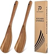 Wooden Spoons for Cooking, Multifunction Cooking Spoon Spatula, Teak Wood Handle Spoonula for Mix...