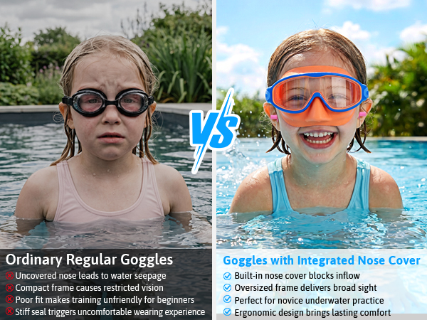 goggles with nose cover