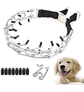 Supet Dog Prong Training Collar, Adjustable Dog Pinch Training Collar with Quick Release Stainles...