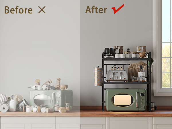 shelf over microwave