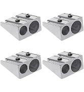 4Pcs Silver Magnesium Pencil Sharpener Survival, Hand Held Pencil Sharpener, Metal Sharpener Magn...