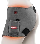 Cordless Hip Heating Pad for Hip & Sciatica Pain Relief 5000mAh Battery Powered Heated Hip Brace ...