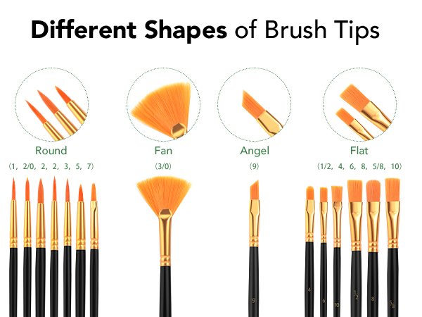 acrylic paint brush set