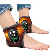 AFDEAL Ankle Massager, Cordless Ankle Heating Pad with Massage, Foot Massager with Heat, 3000mAh ...