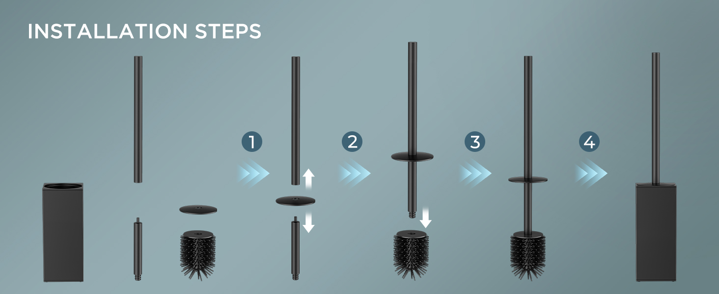 easy to install toilet brush