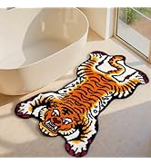 Naoloture Cute Tibetan Tiger Bath Mat Bathroom Area Rug 2x3.3ft, Ultra Soft Plush Tufted Cool Ani...