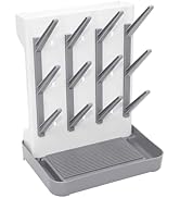 Ariseno Baby Bottle Drying Rack, Vertical Space Saving Countertop Holder - Large Capacity for 12 ...