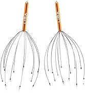 LiBa Scalp Massager Tool in Gold (2-Pack) Head Hair Scratcher Massage No Painful Scratches, Tangl...