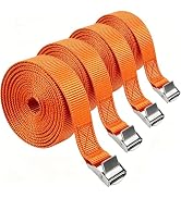 Lashing Straps with Buckles, 4Pack, 1 Inch × 6.7 Feet, Cargo Tie-Down Strap | Adjustable Cam Buck...
