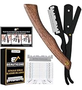 BEAUTICONE Straight Razors for Men – Professional Barber Straight Edge Razor Kit with Replaceabl...