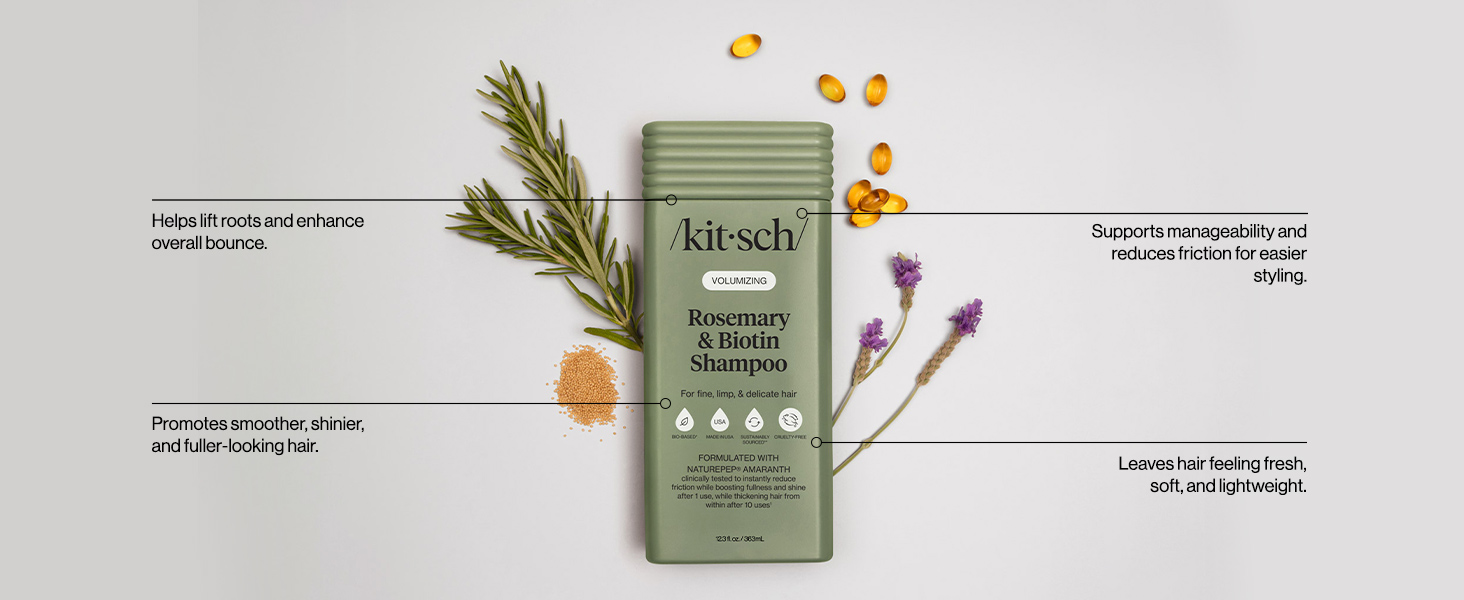 Volumizing Rosemary & Biotin Liquid Shampoo 12.3 oz