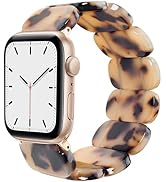 Heesch Tortoise Stretchy Watch Band Compatible with Apple Watch Serise Ultra/SE/8/7/6/5/4/3/2/1, ...