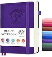 PERCUN Blank Journal Ntebook for Men & Women, 160 Pages Blank Journals for Writing, Drawing,Sketc...