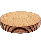 KITLAB Cork Plant Coasters, Double Layers 8 Inch Cork Planter Coaster, Absorbent Cork Plant Mats,...