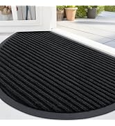 OLANLY Half Circle Front Door Mat Indoor Outdoor Entrance, Waterproof Heavy Duty Doormat, Fade Re...