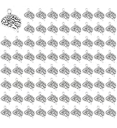 DICOSMETIC 120Pcs Brain Charm Tibetan Style Alloy Charms 3D Textured Anatomy Human Charms Antique...
