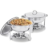 SUPER DEAL Upgraded 5 Qt Full Size Stainless Steel Chafing Dish Round Chafer Buffet Catering Warm...