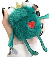 SGVAHY Furry Case for AirPods 4 Funny Cute 3D Cartoon Plush Design Frog Soft Warm Fluffy Cover wi...
